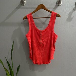 Free People - We the Free Sleeveless Red/Orange Women's Tank Top